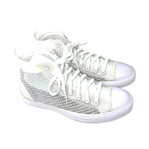 Converse Men's Size 165609C CTAS HI TRANSLUCENT WHITE Canvas Synthetic Sneakers - Picture 2 of 9